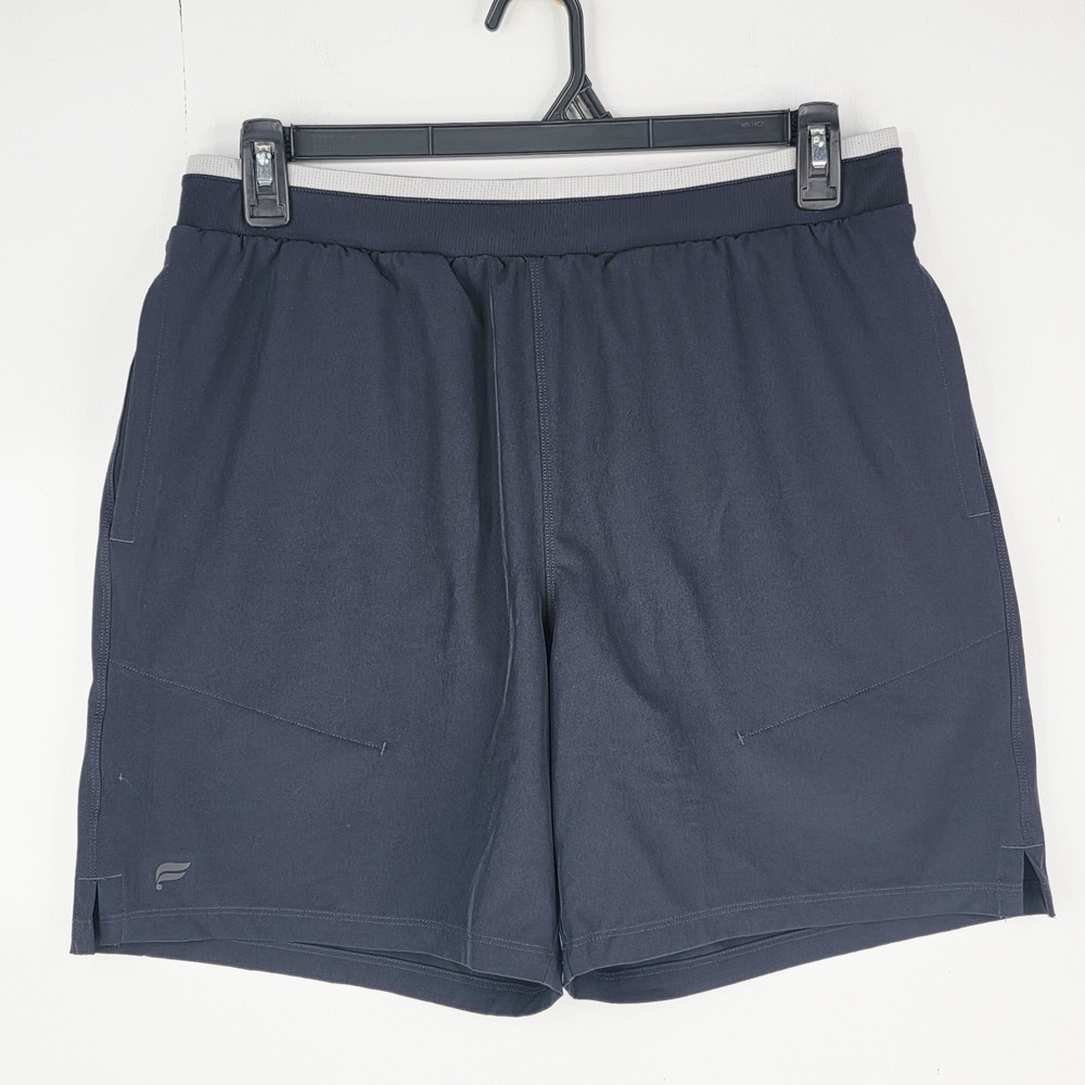 Fabletics Men's Shorts Large Black The Fundamental Short II Lined 7" Inseam
